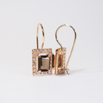 Серьги с Дымчатым кварцем