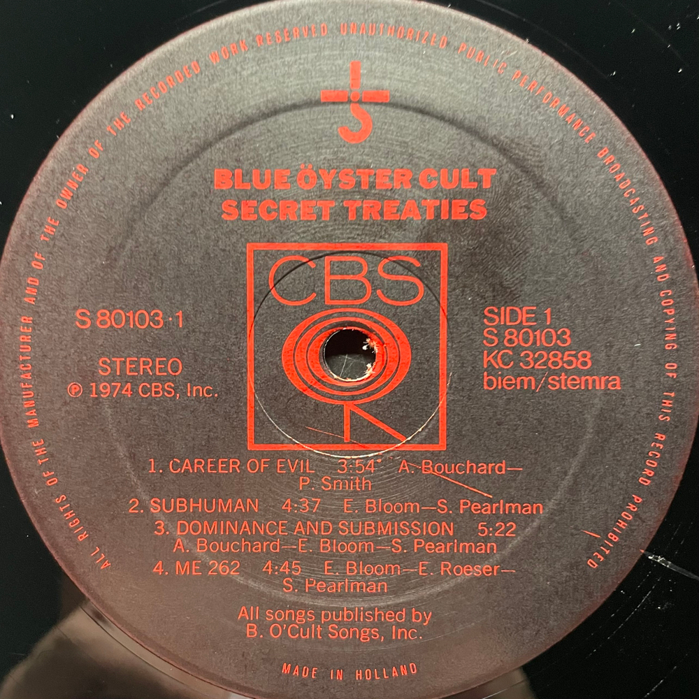 Blue Oyster Cult - Secret Treaties (Голландия 1974.)