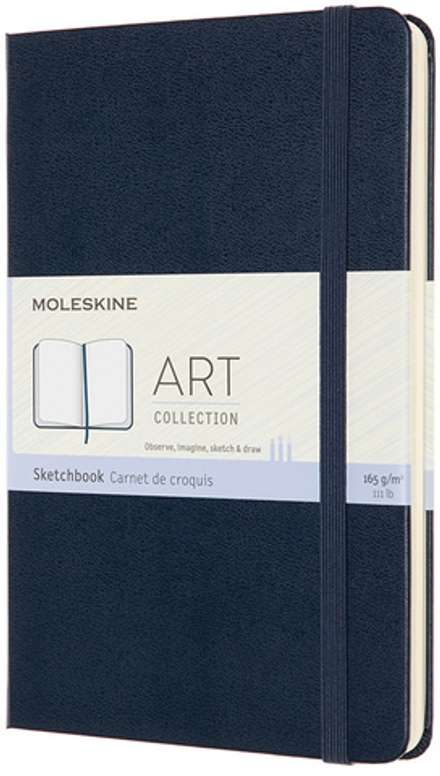 Блокнот для рисования Moleskine Art Sketchbook (ARTQP054B20) Medium 115x180мм 144стр. нелинованный мягкая обложка синий