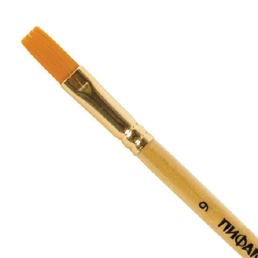 Кисть синтетика плоская № 9, Пифагор