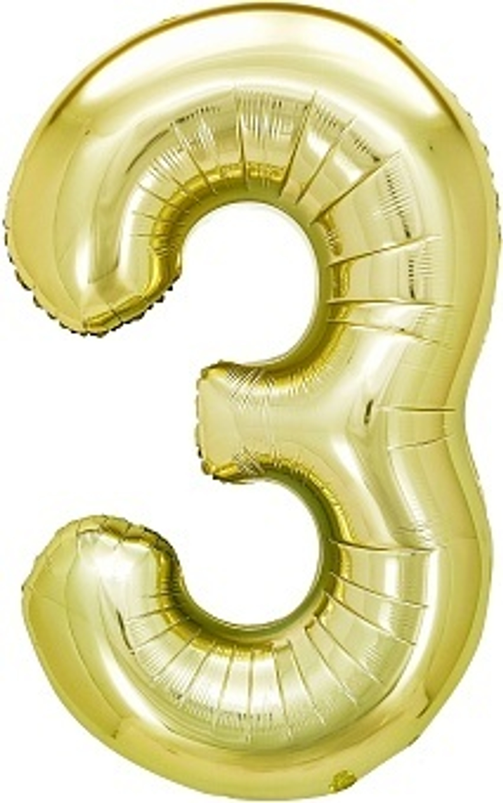 К 40" Цифра 3 Белое золото 100 см.