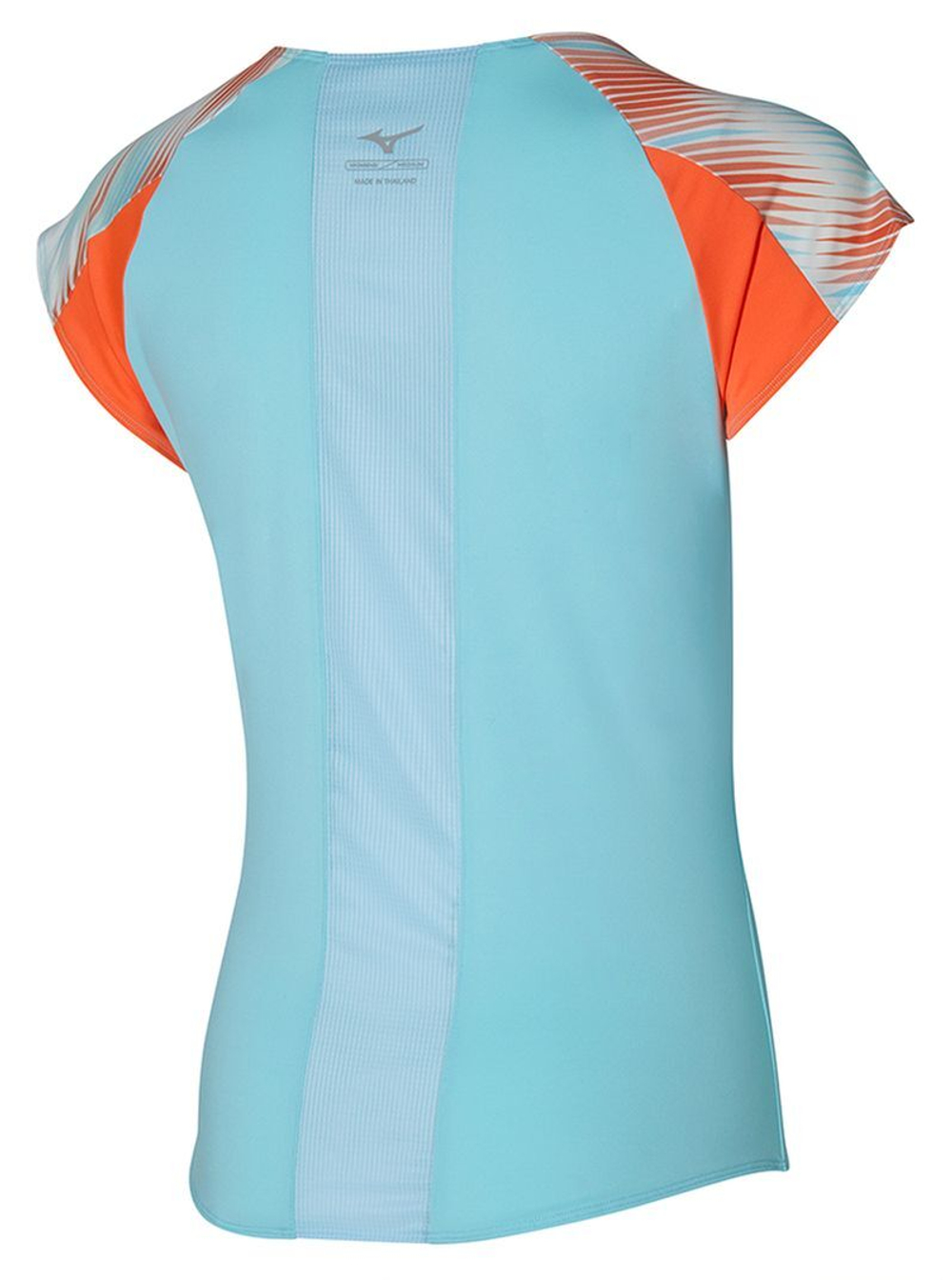 Женская теннисная футболка Mizuno Printed Tee - tanager turquoise