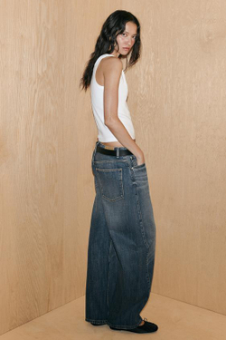 ZARA ДЖИНСЫ TRF BAGGY BALLOON СО СРЕДНЕЙ ПОСАДКОЙ, ВЫЦВЕТШИЙ СИНИЙ