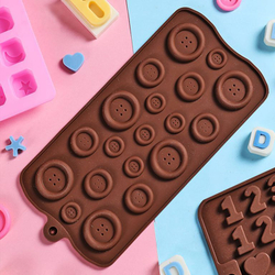Форма силиконовая для шоколада «Пуговицы»