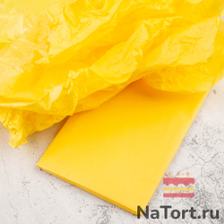 Бумага упаковочная тишью, Желтая 50х66 см (10 листов)