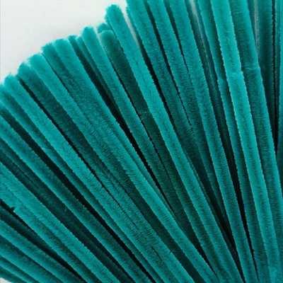 Проволока шенил/синель для рукоделия 30 см, бирюза
