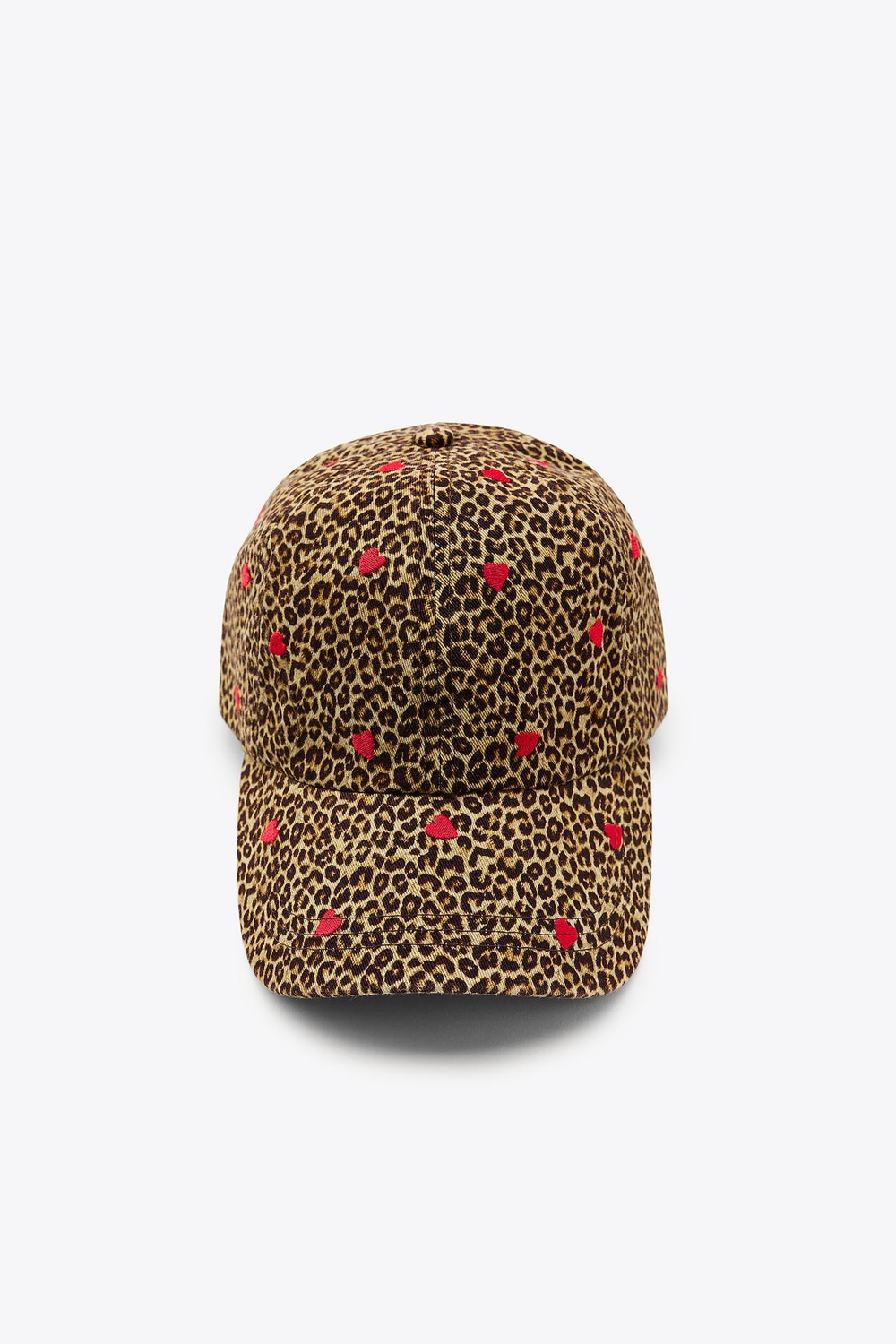 ZARA КЕПКА ИЗ ТВИЛА С ВЫШИВКОЙ И АНИМАЛИСТИЧЕСКИМ ПРИНТОМ, ЛЕОПАРДОВЫЙ