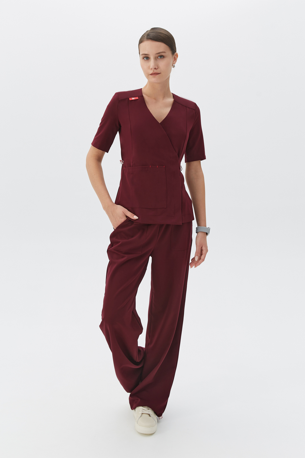 Топ с Запахом медицинский женский Йошо, бордо