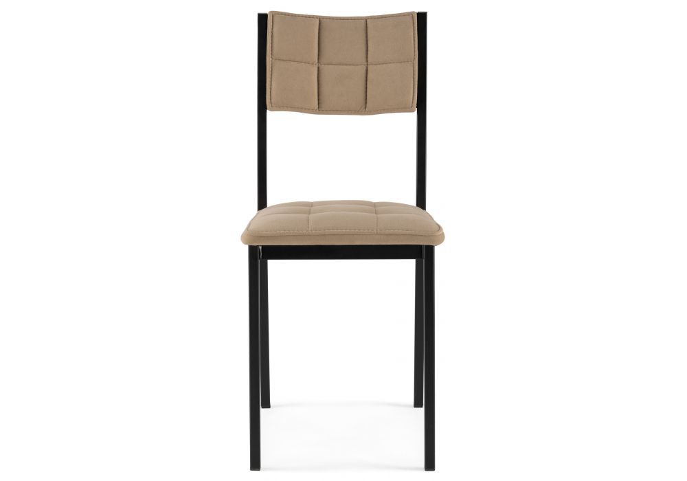 Стул на металлокаркасе Бекал латте / черный матовый