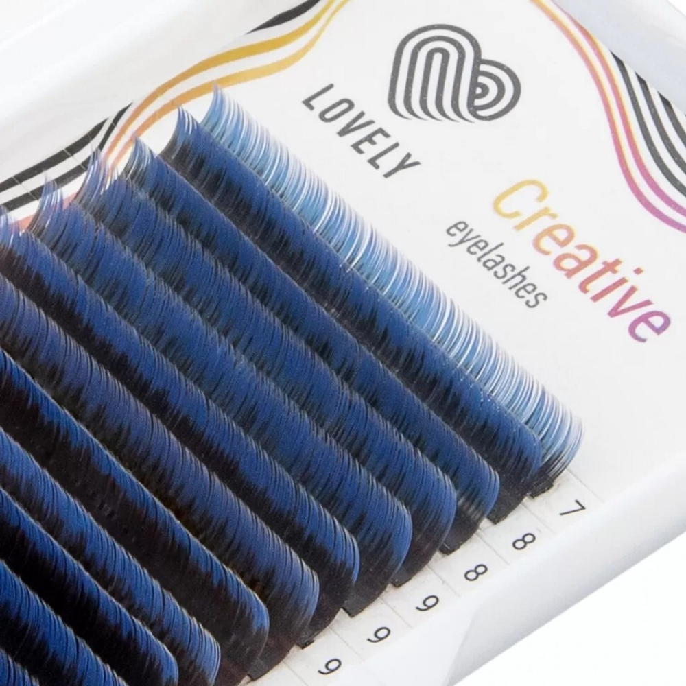 Двухтоновые (омбре) синие Lovely 20 линий MIX