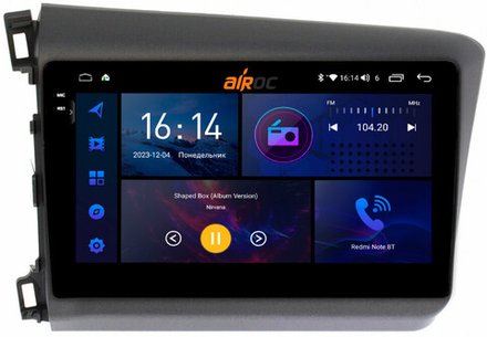 Магнитола для Honda Civic 9 2012 (седан) - AIROC 2K RI-1921 Android 12, QLed+2K, ТОП процессор, 8/128Гб, CarPlay, SIM-слот