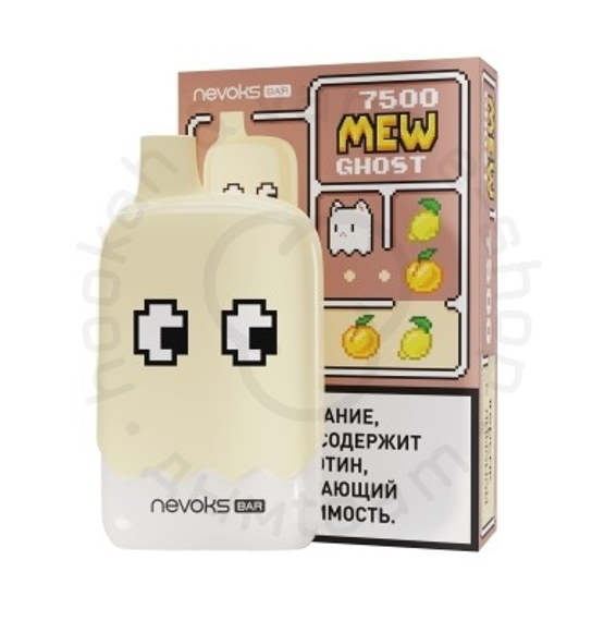 Одноразовая ЭС MEW GHOST 7500 с ароматом персика с лимоном, 20мг/см3, 7,5 мл (М)