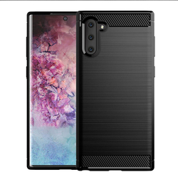 Чехол для Samsung Galaxy Note 10 цвет Black (черный), серия Carbon от Caseport