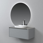 Тумба с раковиной Black&White Universe 100 см U915.1000 glossy light grey