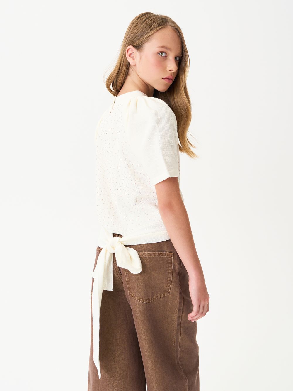 Джемпер для девочки AT1374 молочный