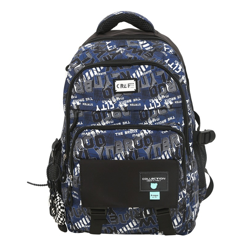 KAKAXI Nylon Backpack Laptop Bag Regular Unisex Black/Light Blue/Dark Blue/White