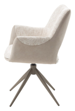Стул М-City DISAUR Давен (Daven) поворотный на 360 градусов, Кремовый Riely-111, G1038-101, ткань, Латте каркас