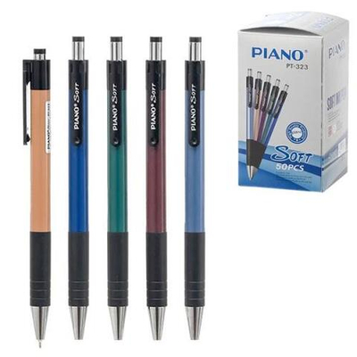 Ручка шарик. масл. автомат. 0,5мм. "Piano" синяя, корпус ассорти (Piano)