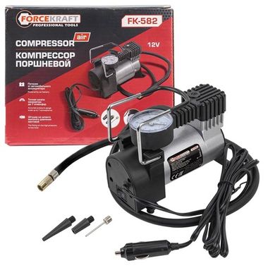 Компрессор поршневой автомобильный FK-582 ''FORCEKRAFT''14A 12V FORCEKRAFT FK-582