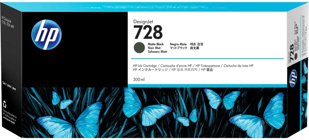 Картриджи HP 728 F9J68A черный