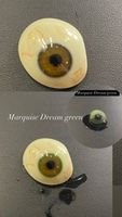 Натуральные зеленые линзы / ультратонкие Marquise dream green / Для темных и светлых глаз / 12 мес