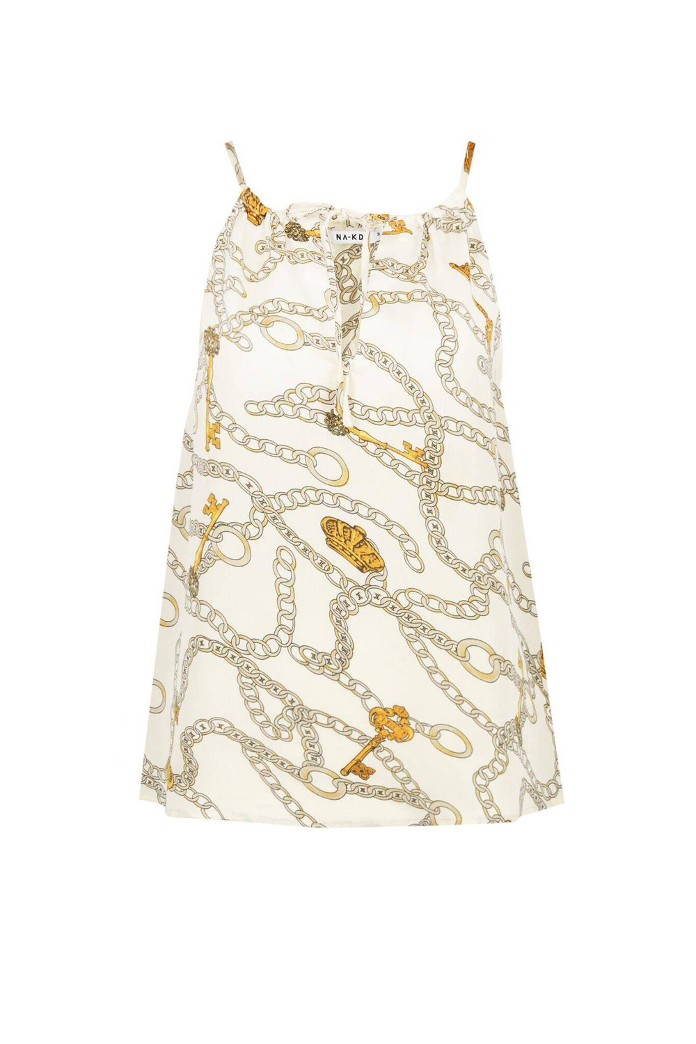 блузка NA-KD - кремовый(1100 001547)