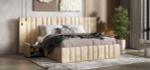 Кровать BOSS INFINITY 180*200 велюр Alkantara пепел