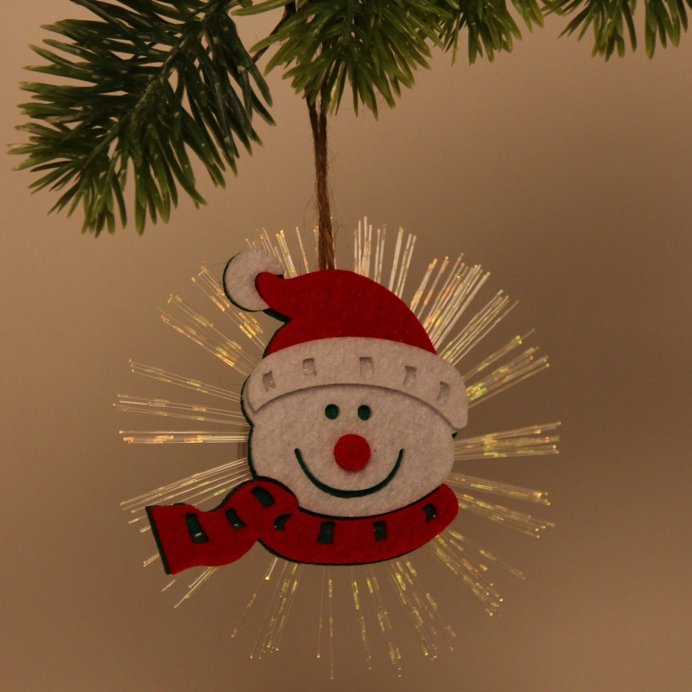 Сувенир с подсветкой «Снеговик в колпачке» 10 см