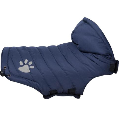 Попона с капюшоном, A: 45 см B: 42-47 см C: 59,5-66 см, ПЭ/флис/ПЭФ наполнитель, синий, Flamingo