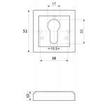 НАКЛАДКИ ЦИЛИНДРОВЫЕ WINDROSE DP-C-18-GRF
