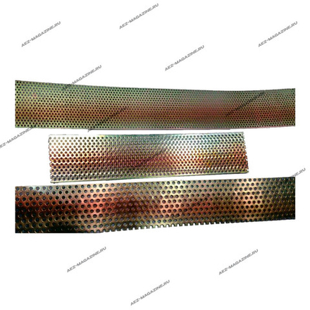 Сетка для зернодробилки 65х670мм, толщина 2мм, диаметр отверстий 3мм