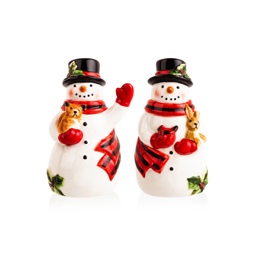 Набор для соли и перца 3D 10см Certified Int. Магия Рождества Снеговик