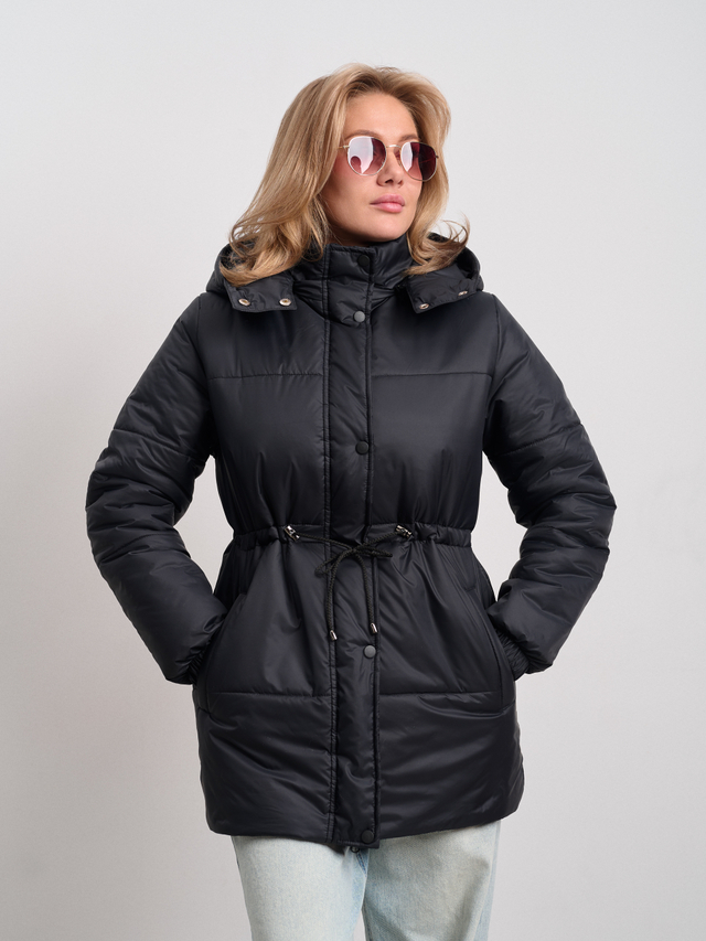 Парка женская демисезонная "Воздух" черный