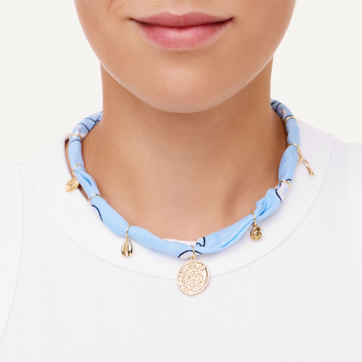 Колье Bandana Necklace - Light Blue