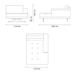 Лаунж модуль левый ENZA HOME BOLD EH71155