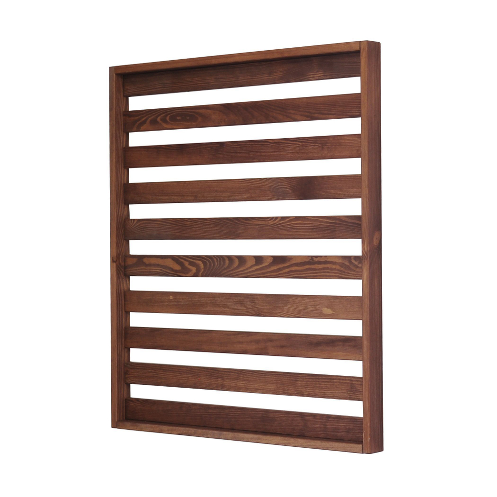 Панель для стен деревянная Эпларо 89х76 см, органайзер хранения из массива сосны для сада, балкона и прихожей, венге