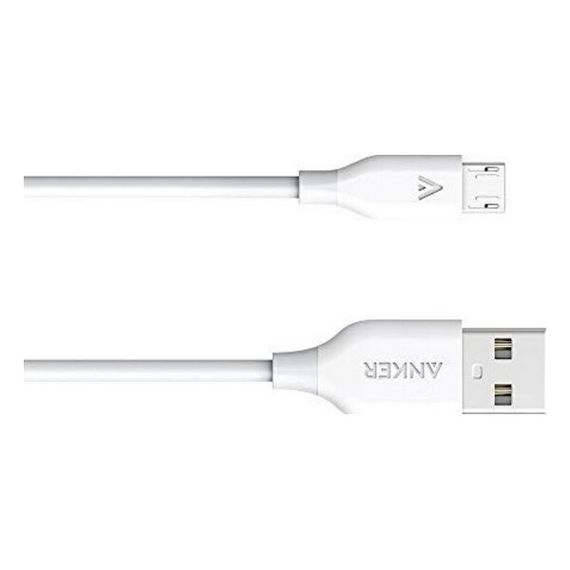 Кабель Anker Powerline USB - Micro USB 0.9 м (A8132H21) белый