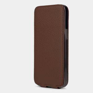 Чехол для iPhone 13 Pro Max из кожи теленка, цвета шоколад