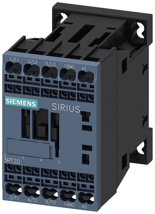 Siemens Контактор, 3 ПОЛ  AC-3, 7.5КВТ/400В, Блок-Контакт 1НО 3RT20182AP01