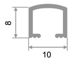 Алюминиевый профиль П-10 2700 мм