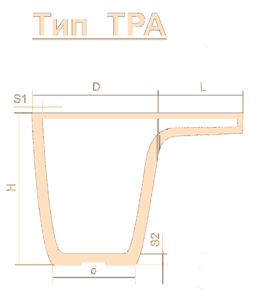 Тигель TPA 2000 L2 Lн=200 в