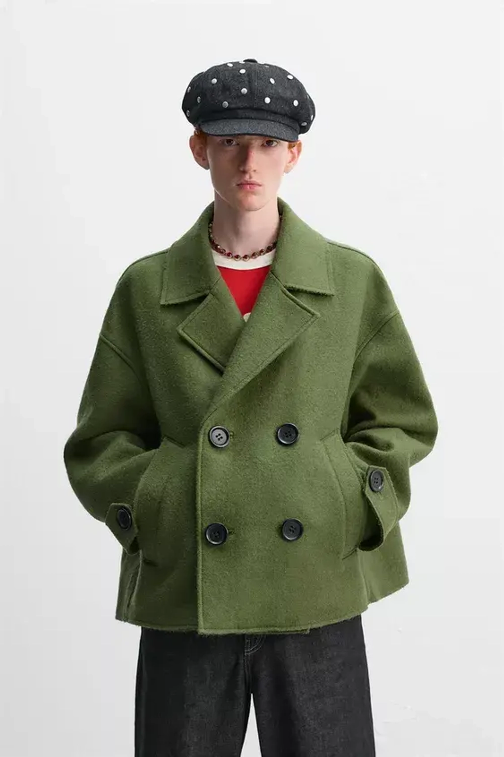 ZARA Х HARRY LAMBERT КУРТКА-ТРЕНЧ, ЗЕЛЕНЫЙ