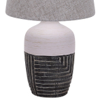 Настольный светильник 1x40Вт E27, керамика/ткань, черный/белый/серый