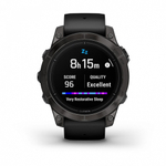 Смарт часы Garmin Epix Pro (Gen 2) Sapphire Edition 47 мм, титановый, угольно-серый DLC, черный ремешок