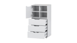 Комод Генри-11 IKEA (МДФ) Белый DM635-6 60*45*112 см, Белый   Фиеста