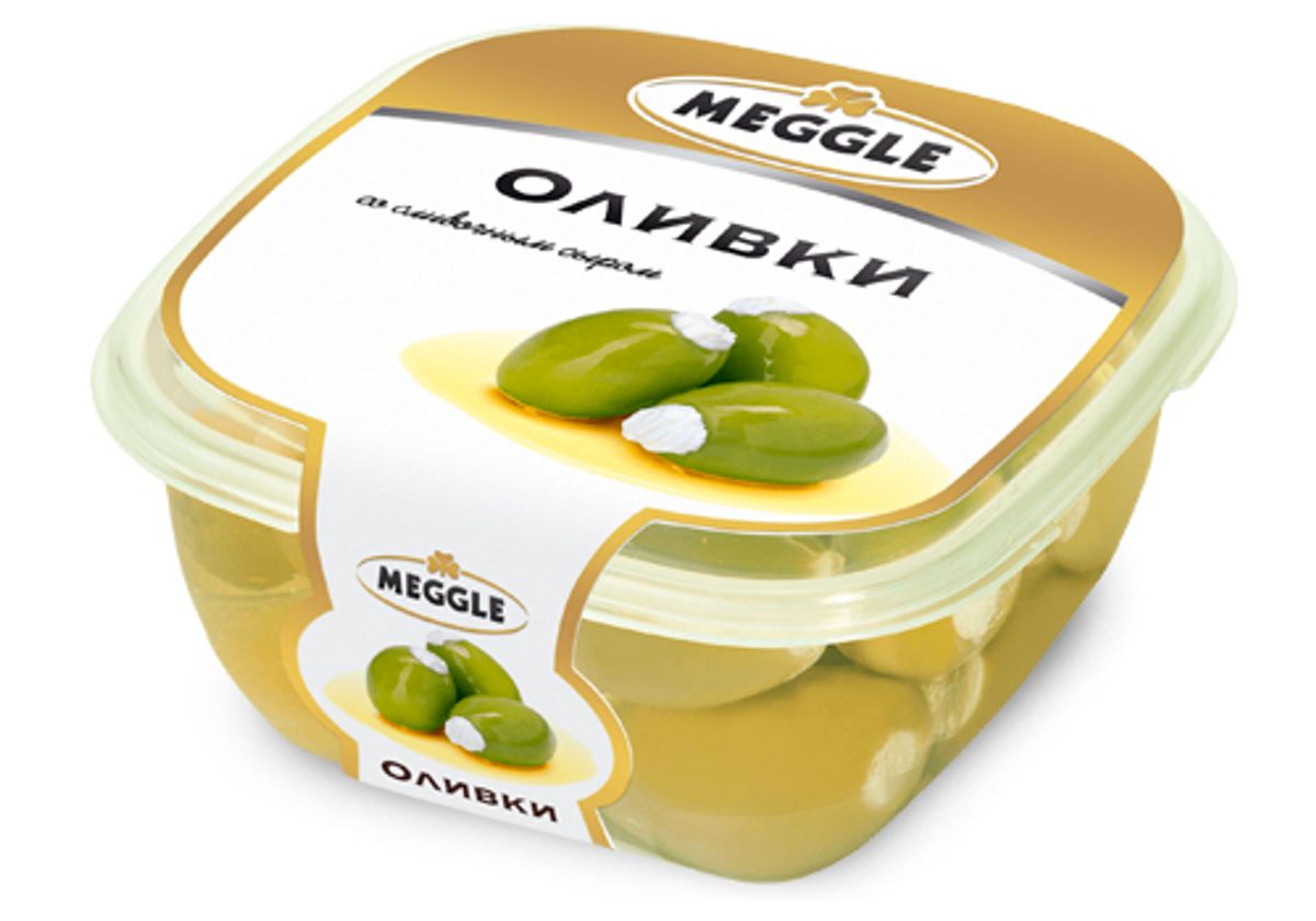 Оливки со сливочным сыром "Meggle", 230г