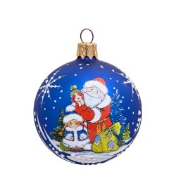 НФШ-1123/3 Ел. украшение Шар «Дед Мороз и Снегурочка» 65 мм