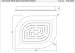 Jaquar, потолочный душ, Maze, 1-режимн., 450х350 мм,  Хром OHS-CHR-85857
