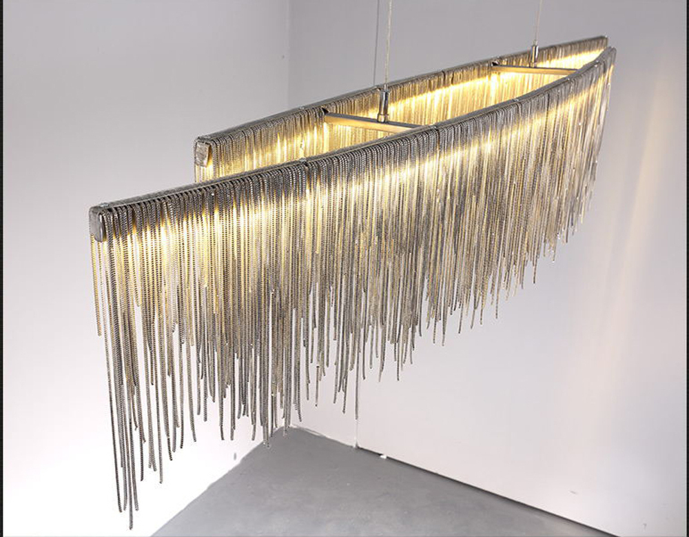 Pendant design lamp Waterfall  L150 (Rose gold)