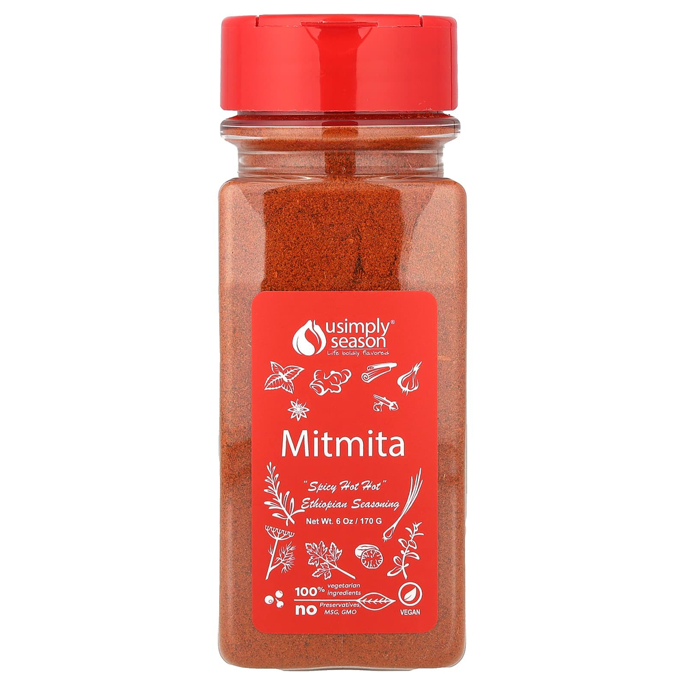 USimplySeason, Эфиопская приправа, митмита, 170 г (6 унций)